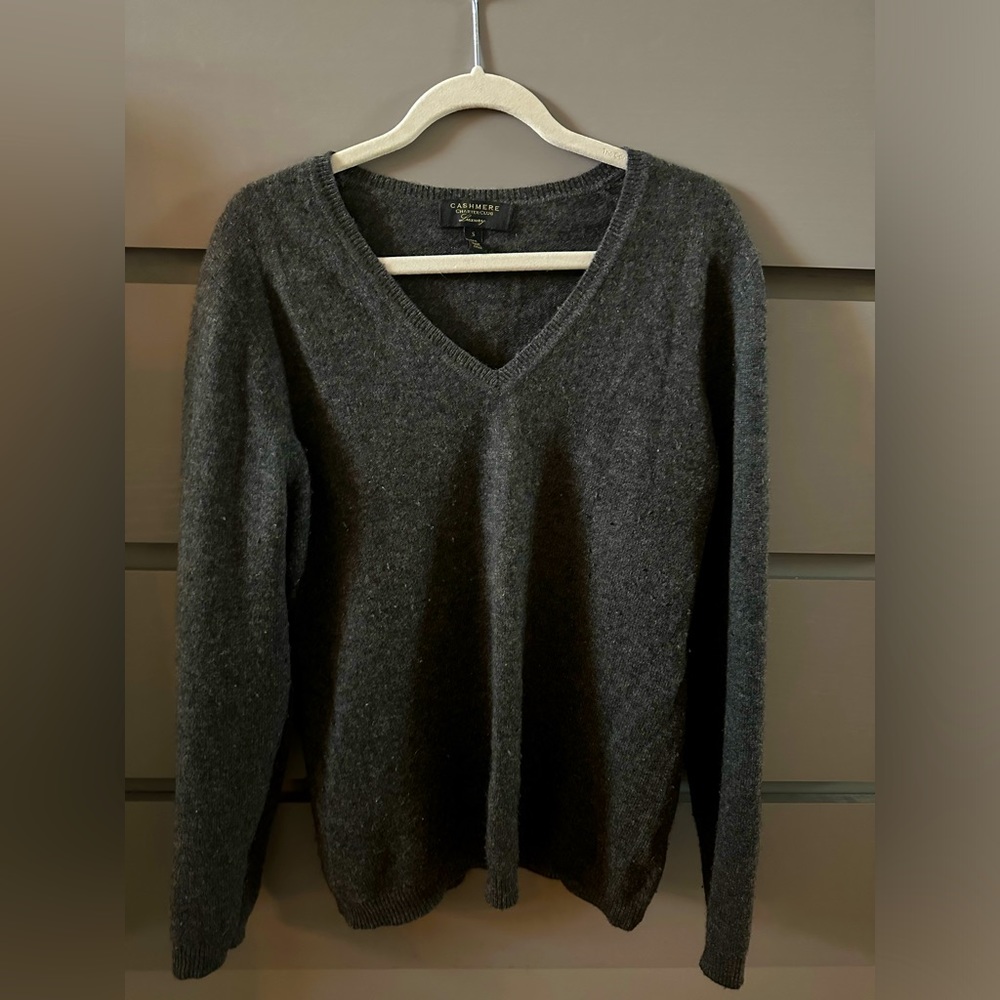 Charter Club 100% Cashmere Pullover Sweater V Neck